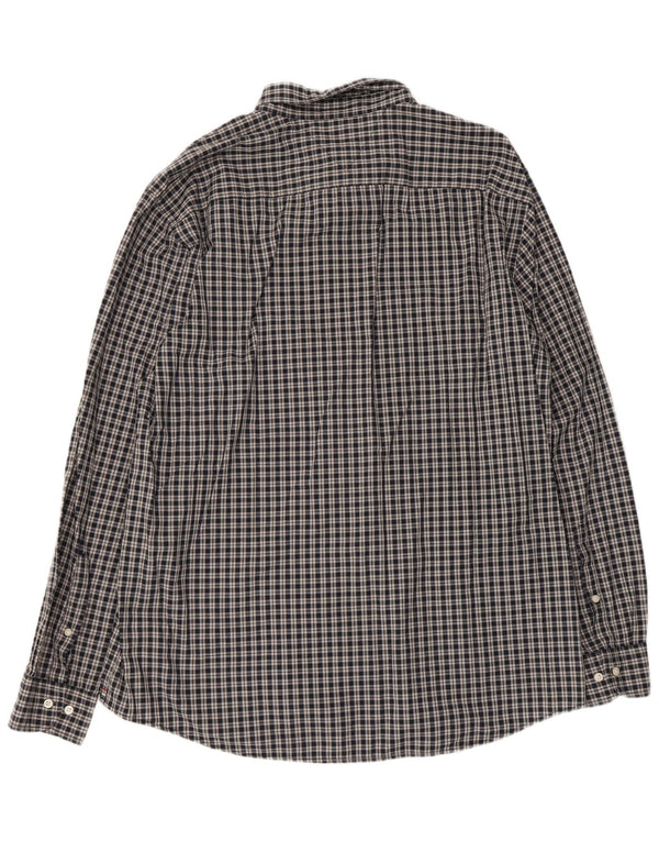 Camicia da uomo vestibilità regolare Tommy Hilfiger 2XL cotone a quadri grigio