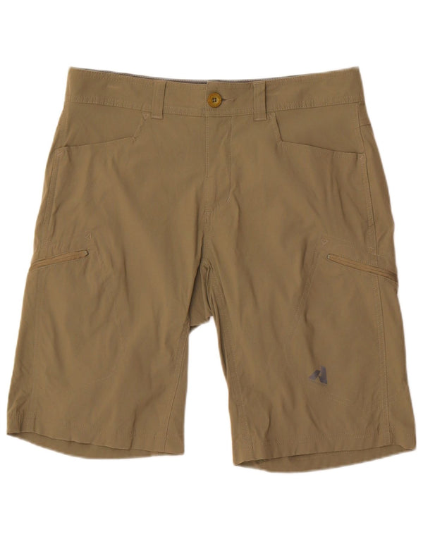 Eddie Bauer Mens Cargo Shorts W34 Large  Khaki Nylon