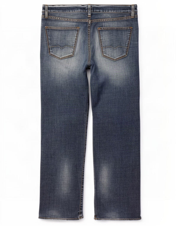 Мужские прямые джинсы Hugo Boss W38 L32 синие, хлопок