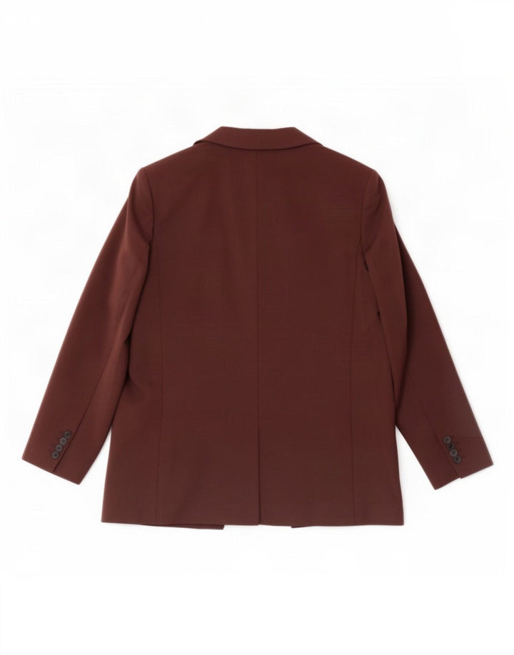 Jaqueta blazer feminina Marks & Spencer com 1 botão Reino Unido 18 XL marrom poliéster
