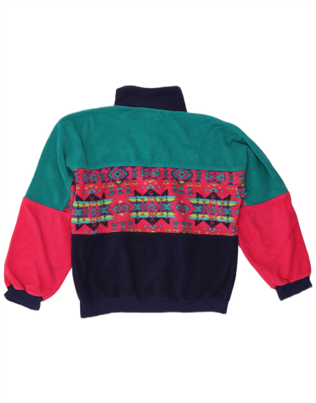Aesse Pull polaire Polartec à col zippé pour homme, moyen, multicolore, géométrique