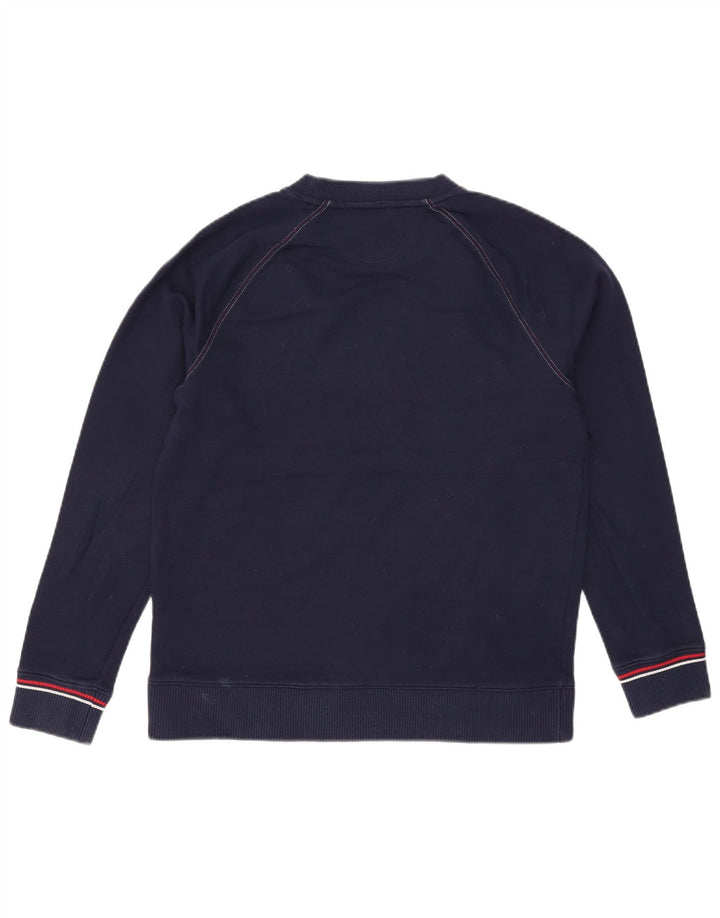 Fila Mens Graphic Sweatshirt Jumper Medium Navy Blue Cotton