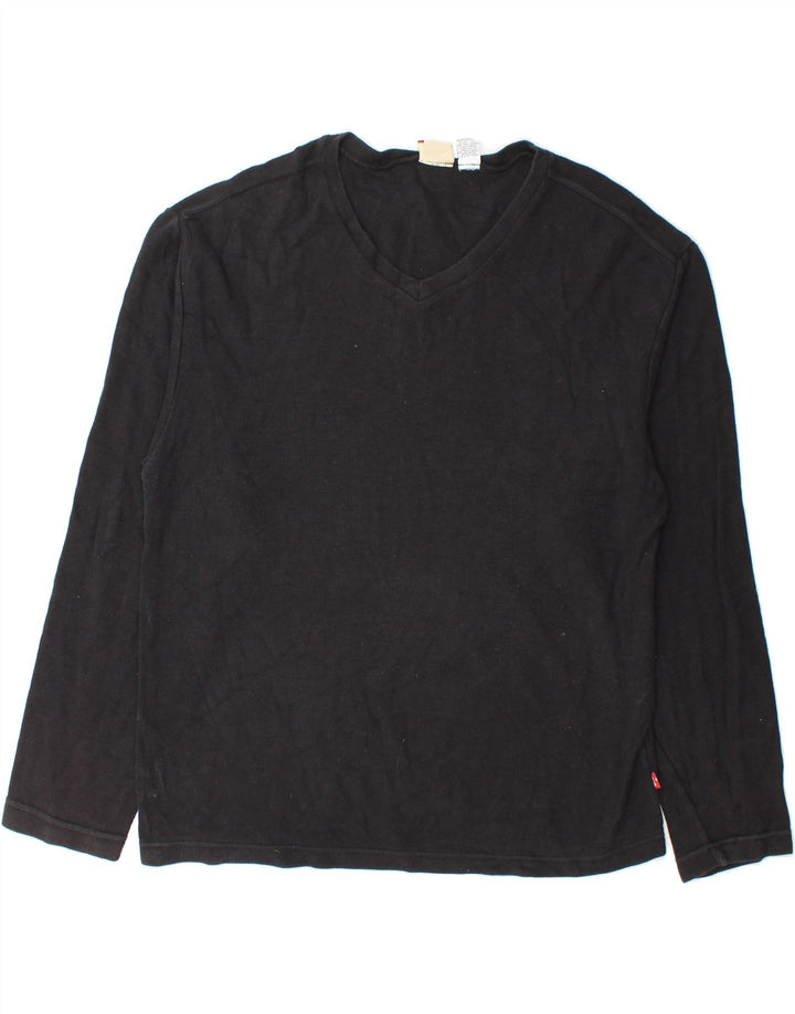 LEVI'S Mens Top Long Sleeve XL Black Cotton Vintage Levi's and Second-Hand Levi's from Messina Hembry 