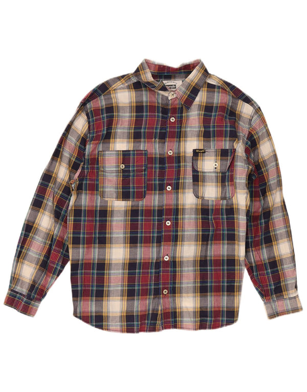 Wrangler Chemise en Flanelle Garçon 15-16 Ans XL Coton à Carreaux Multicolore