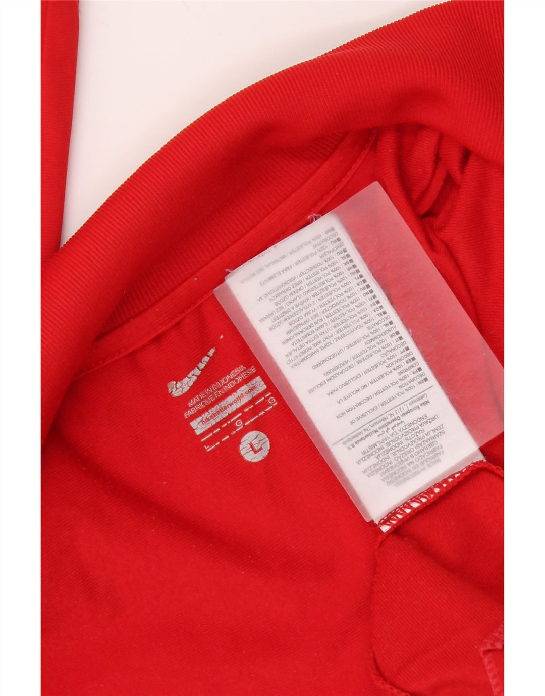 Nike Mens Tracksuit Top Jacket Large Red Polyester