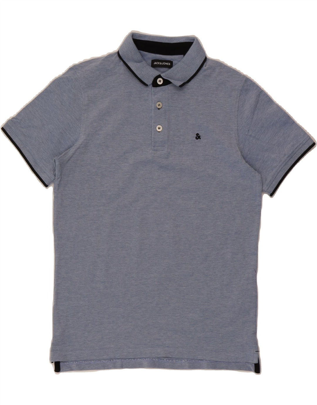JACK & JONES Mens Polo Shirt Medium Blue Cotton Vintage Jack & Jones and Second-Hand Jack & Jones from Messina Hembry 