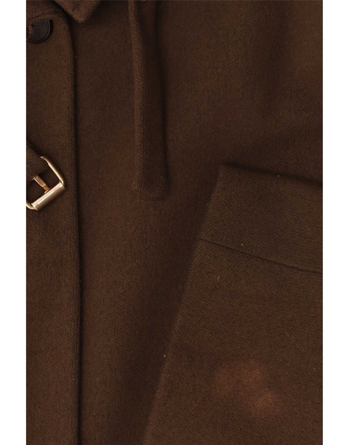 Massimo Dutti Manteau surdimensionné pour femme UK 10 Petite laine kaki