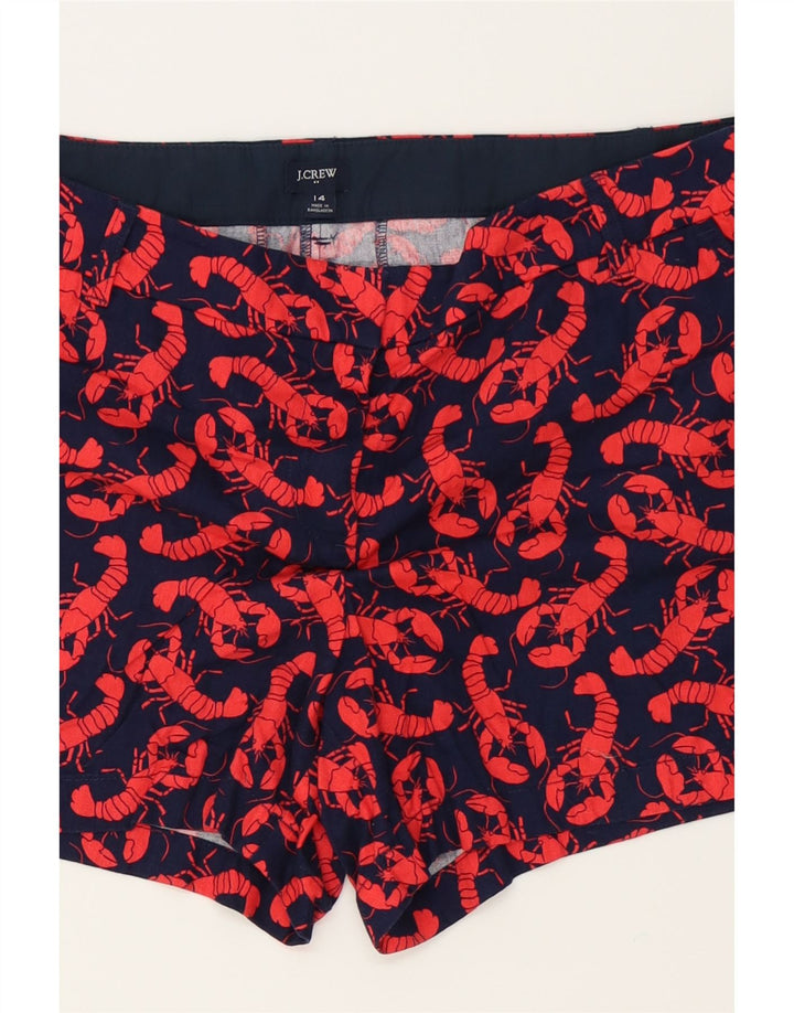 J. CREW Womens Abstract Pattern Chino Shorts US 14 XL W36  Navy Blue Vintage J. Crew and Second-Hand J. Crew from Messina Hembry 