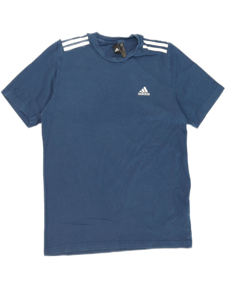 ADIDAS Mens T-Shirt Top Medium Navy Blue Cotton Vintage Adidas and Second-Hand Adidas from Messina Hembry 