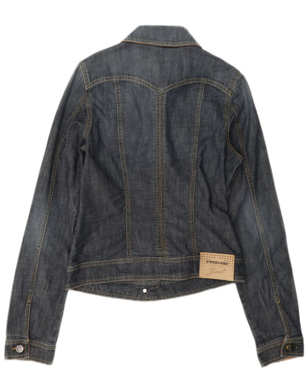 Simona Barbieri Womens Twin-Set Denim Jacket UK 10 Small Blue Cotton