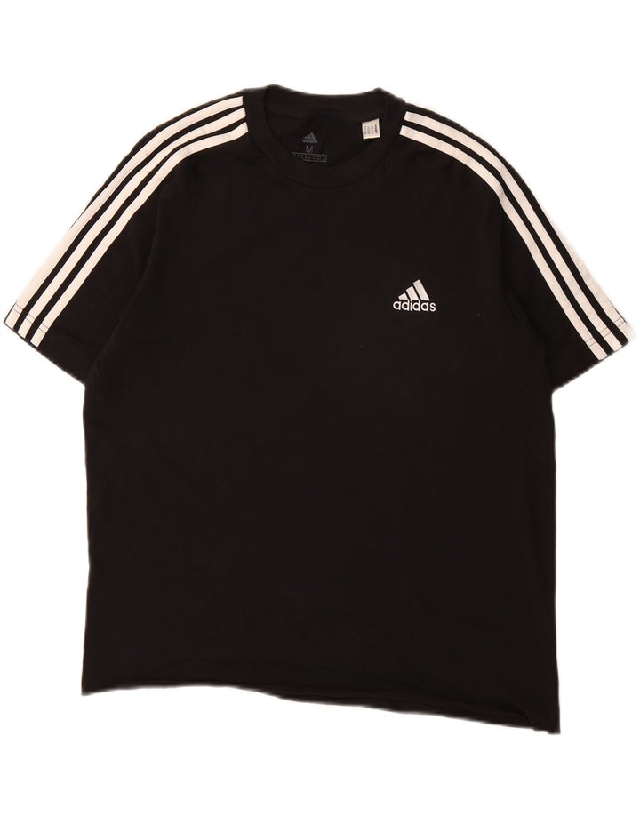ADIDAS Mens T-Shirt Top Medium Black Vintage Adidas and Second-Hand Adidas from Messina Hembry 