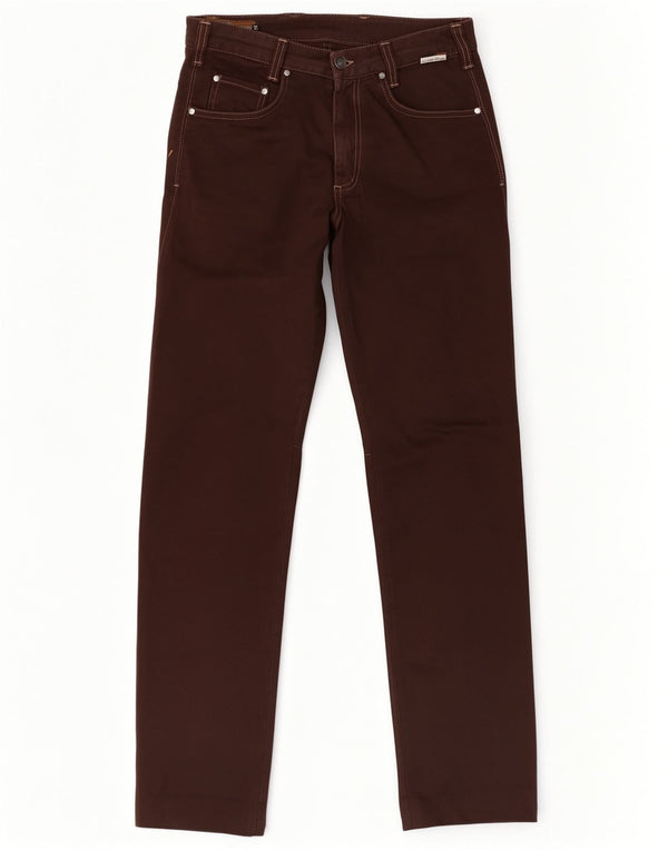Vintage γυναικείο ίσιο casual παντελόνι W32 L32 Καφέ βαμβακερό