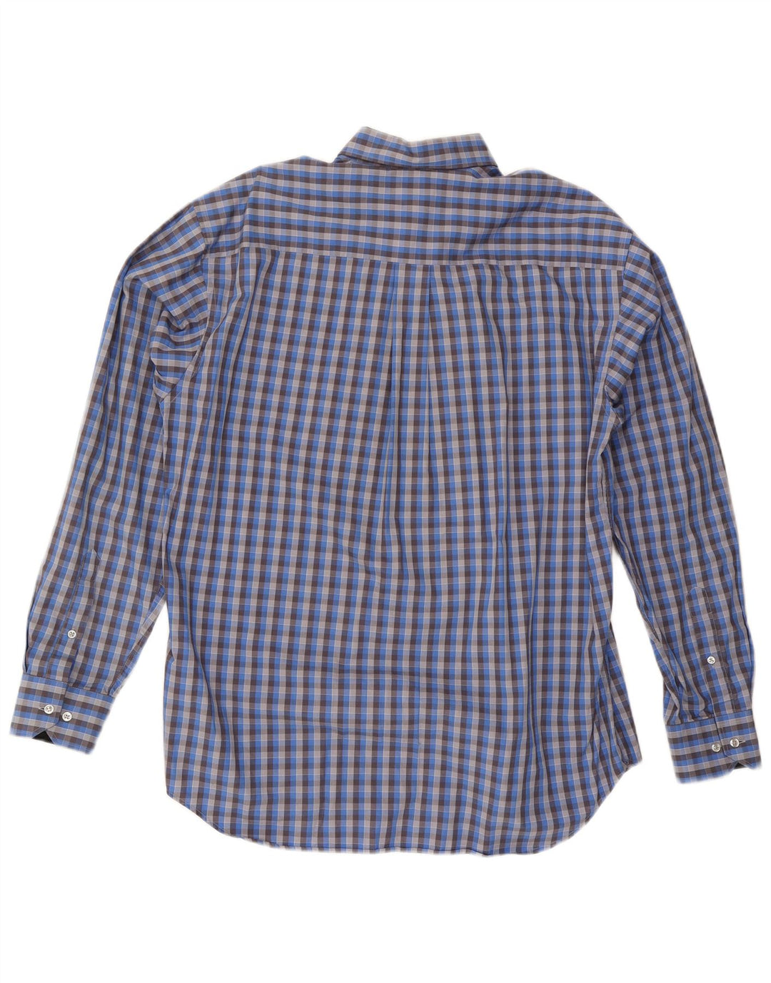 Adidas Mens Shirt Size 41 Medium Blue Check Cotton
