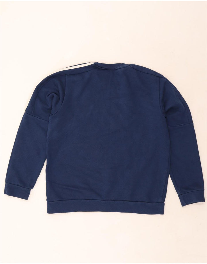 Adidas Mens Sweatshirt Jumper Small Navy Blue Cotton