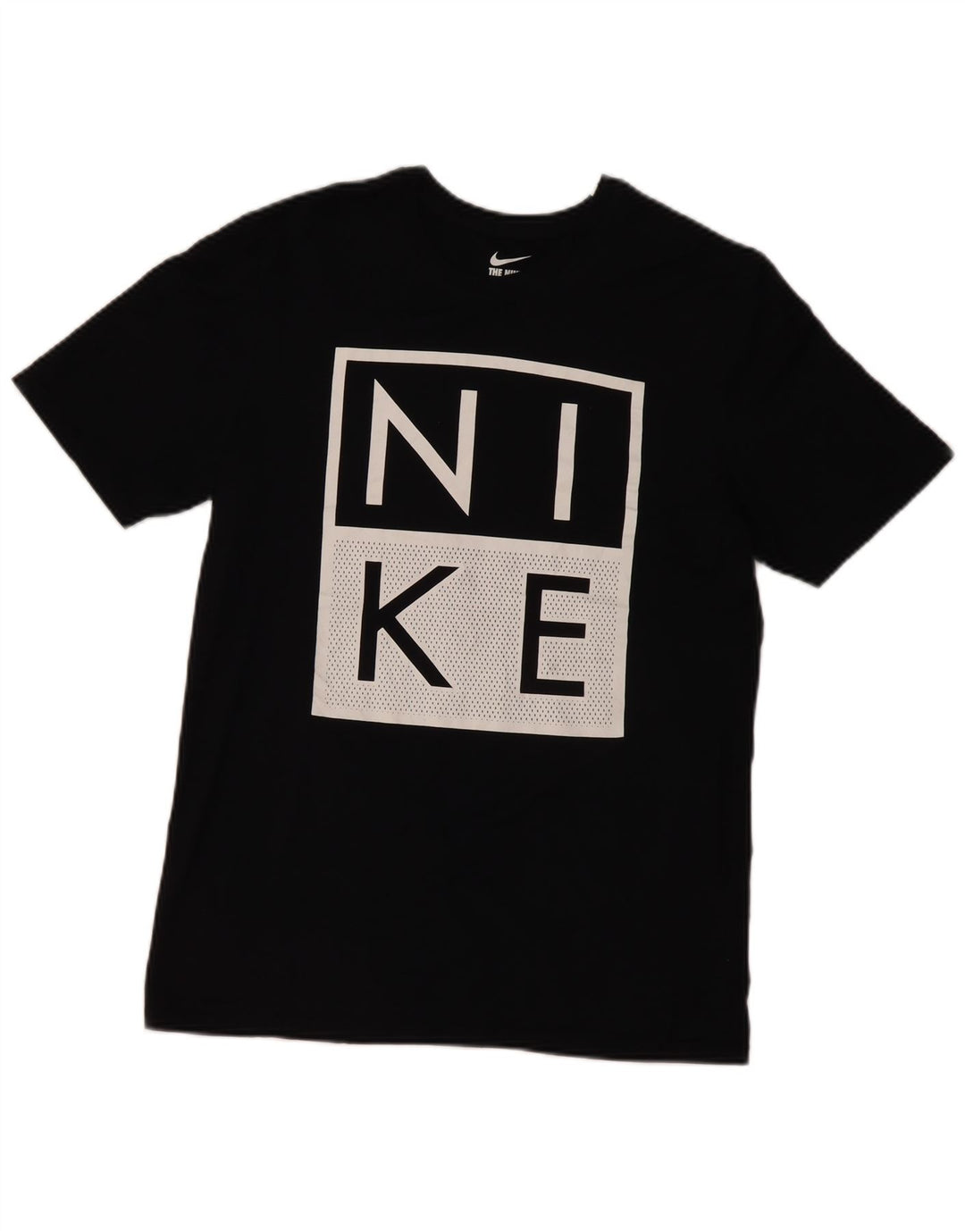 Nike Mens Graphic T-Shirt Top Medium Black Cotton