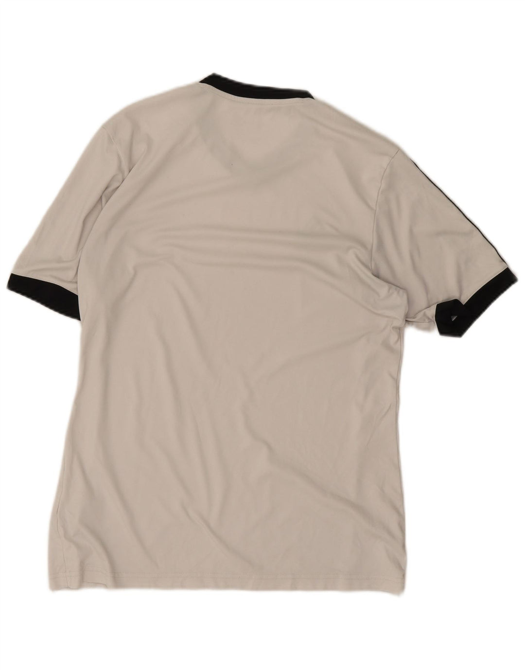 Adidas Mens T-Shirt Top Medium Off White Polyester Sports