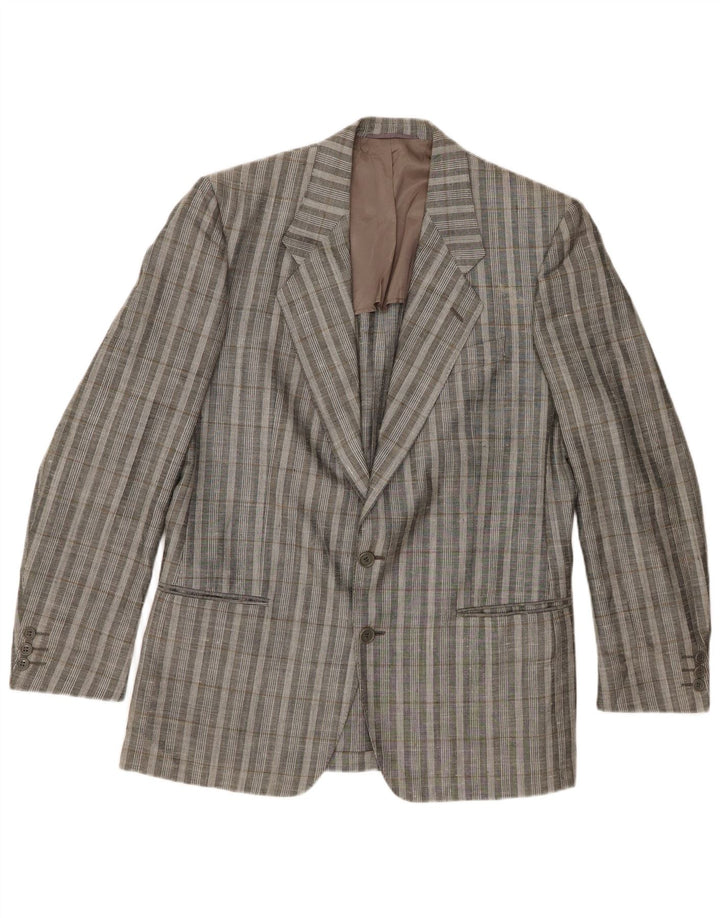 Facis Herre 2-knaps denimskjorte UK 38 Medium Grey Check