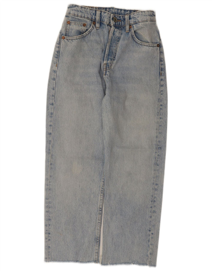 Zara Womens Straight Jeans W24 L24 Blue Cotton