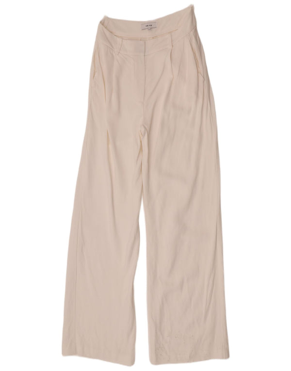 Reiss Damen-Freizeithose mit weitem Bein, UK 10, Größe S, W28, L33, Weiß