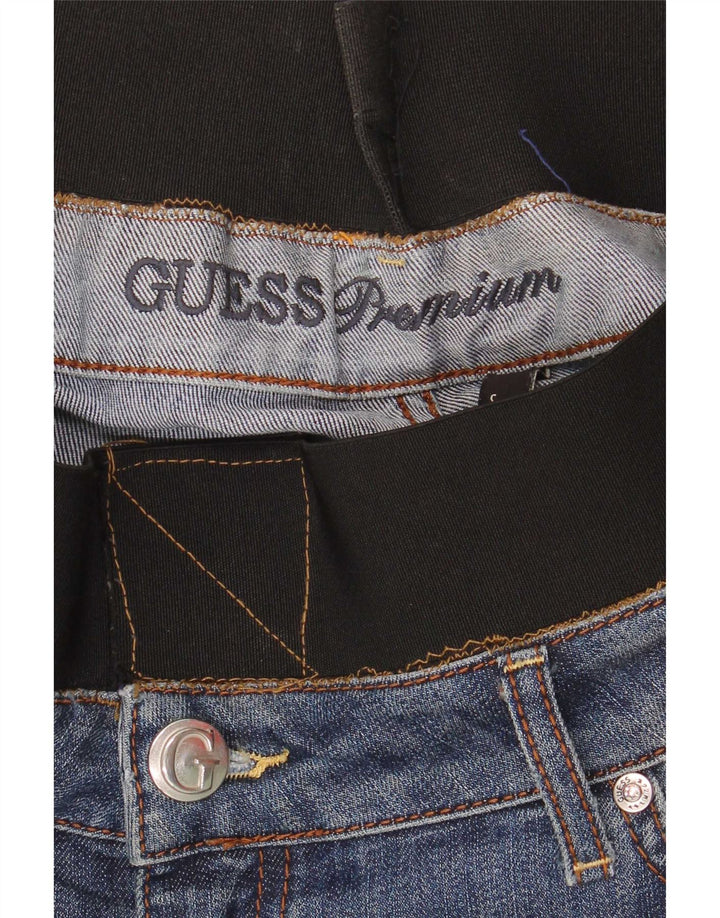 Guess Womens Straight Jeans W24 L28 Blue Colourblock