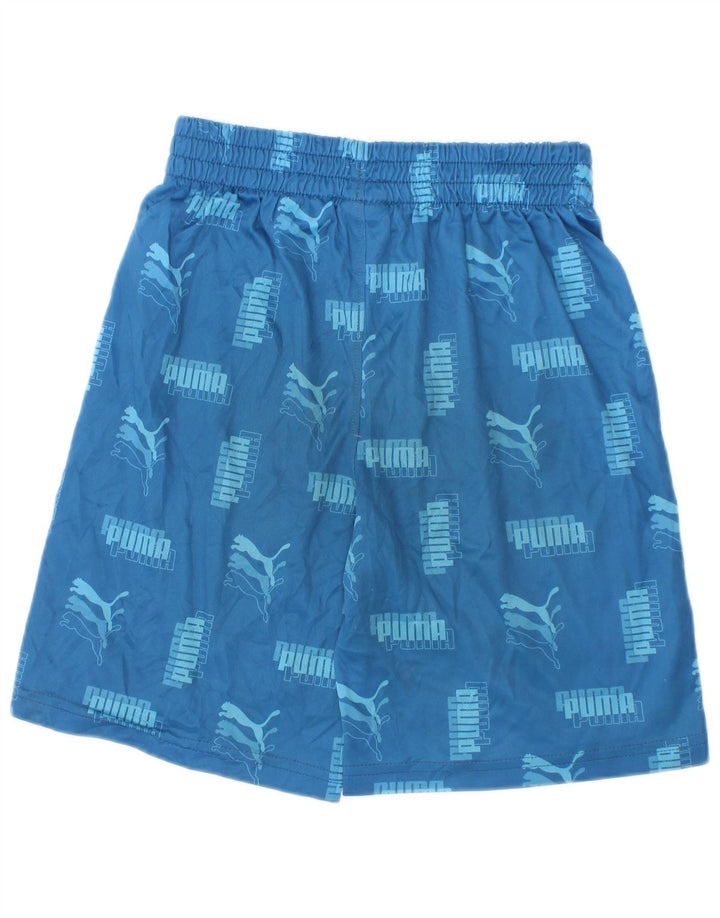 Puma Boys Graphic Sport Shorts 6-7 Years Blue Polyester