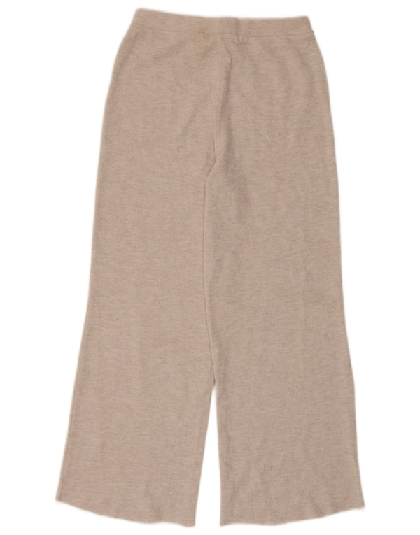 Pantaloni da tuta da donna Zara a gamba larga UK 12 Beige medio chiazzato