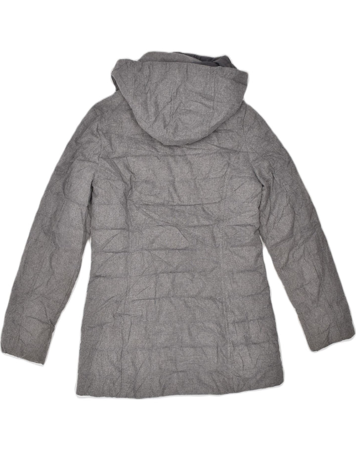 NAUTICA Womens Hooded Padded Jacket UK 14 Medium Grey Polyester | Vintage | Thrift | Second-Hand | Used Clothing | Messina Hembry 
