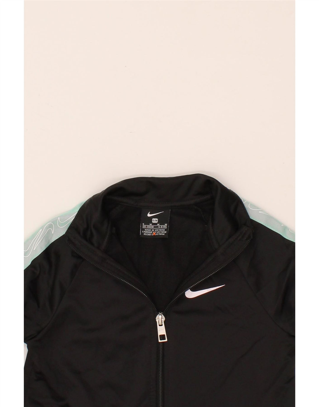 NIKE Girls Tracksuit Top Jacket 5-6 Years Medium  Black Colourblock Vintage Nike and Second-Hand Nike from Messina Hembry 