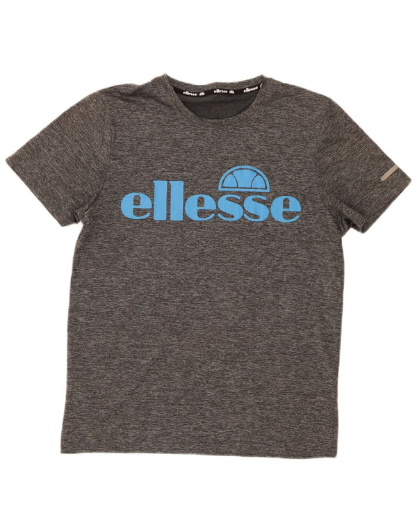 Ellesse T-shirt graphique pour femme UK 14 Gris moyen Polyester