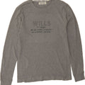 JACK WILLS Mens Graphic Top Long Sleeve Medium Grey Cotton Vintage Jack Wills and Second-Hand Jack Wills from Messina Hembry 