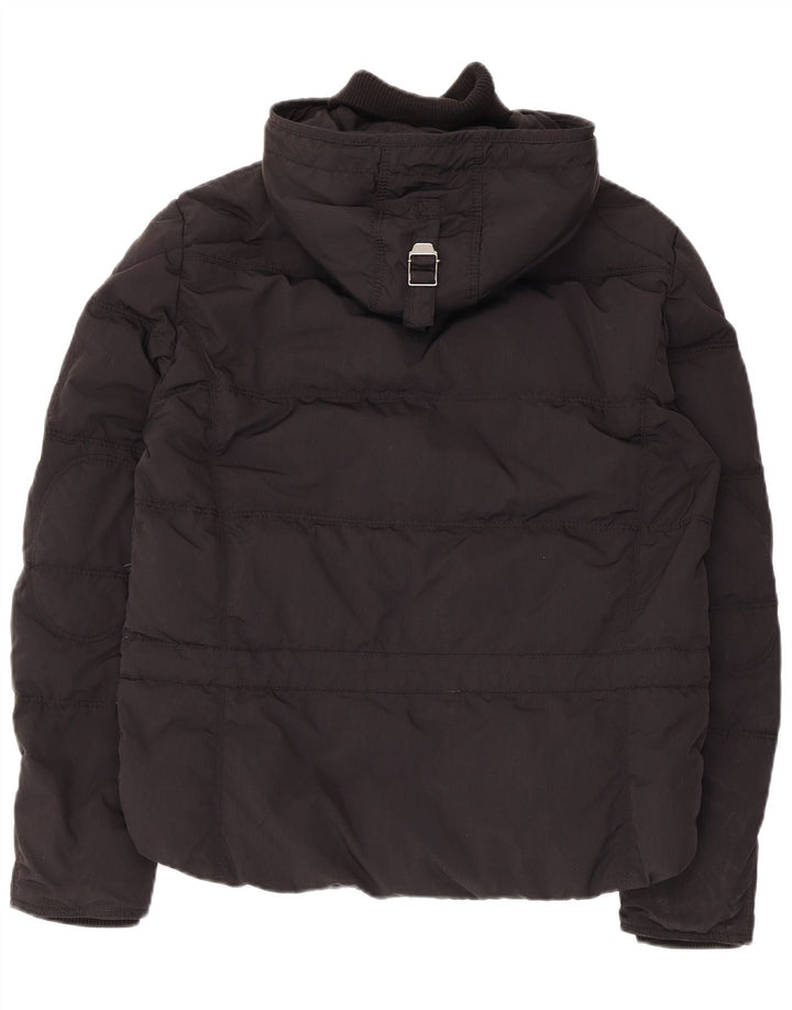 Brema Mens Hooded Padded Jacket IT 46 Small Black Polyamide