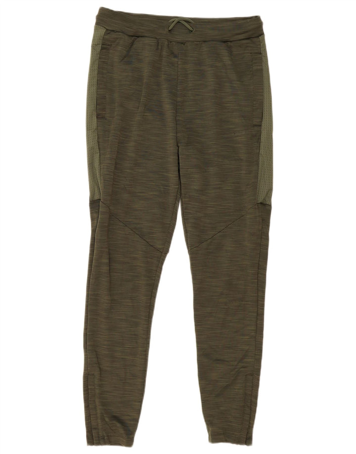 Superdry Mens Tracksuit Trousers Small  Khaki Flecked Polyester