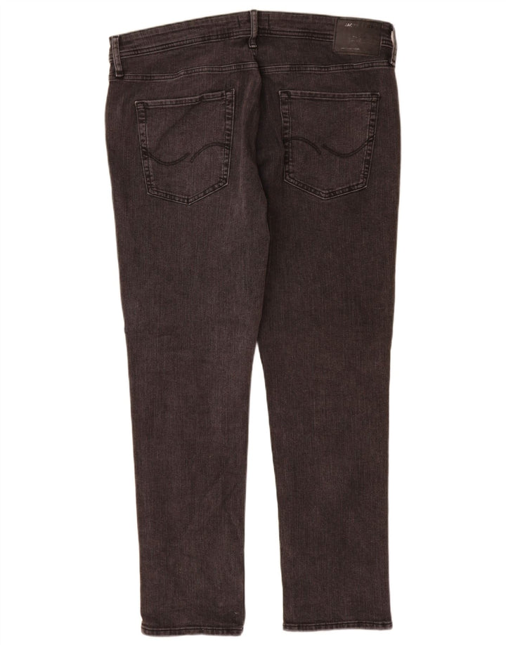 Jack & Jones Mens Slim Jeans W38 L32 Grey Cotton