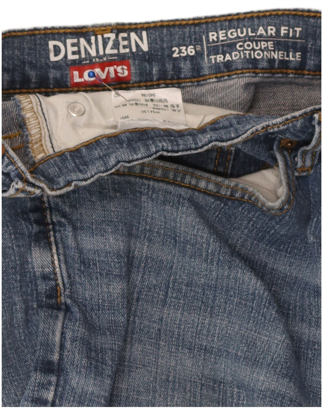 Blugi drepti Levi's Denizen pentru femei, cu ajustare normală, W34 L30, albastru