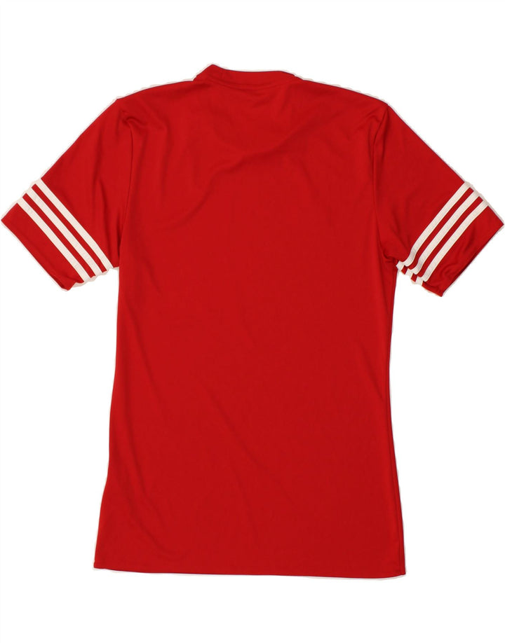ADIDAS Mens Climalite T-Shirt Top Small Red Polyester Vintage Adidas and Second-Hand Adidas from Messina Hembry 