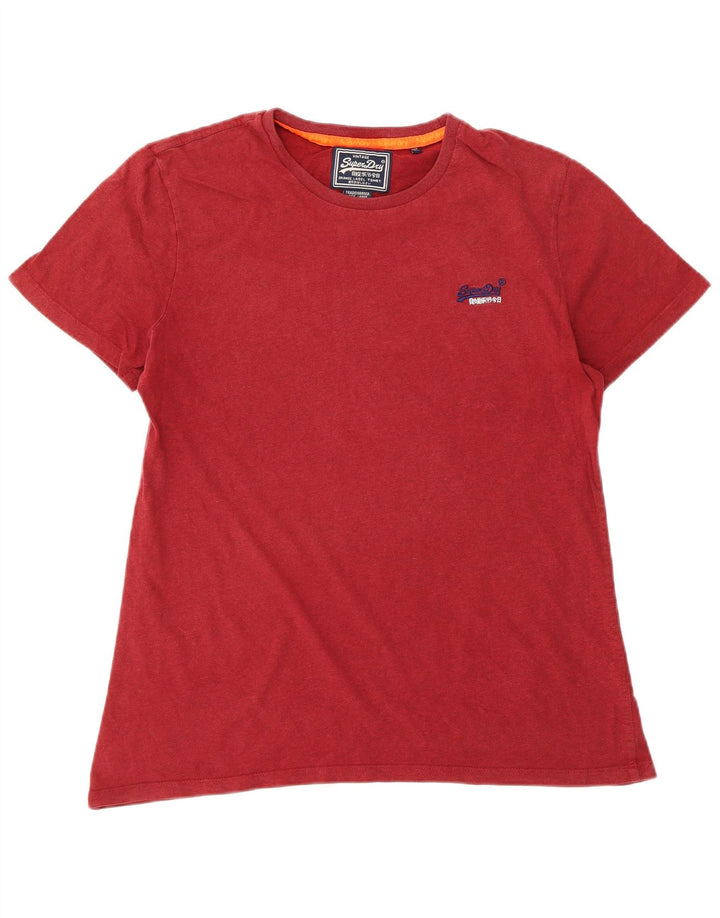 Superdry Mens T-Shirt Top Large Red Cotton