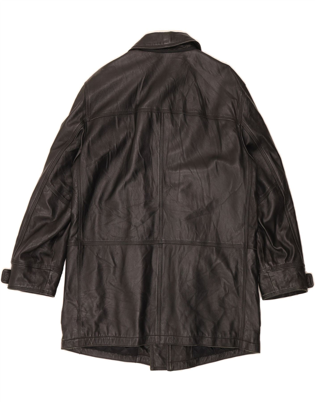 VINTAGE Mens Leather Jacket UK 38 Medium Black Vintage Vintage and Second-Hand Vintage from Messina Hembry 