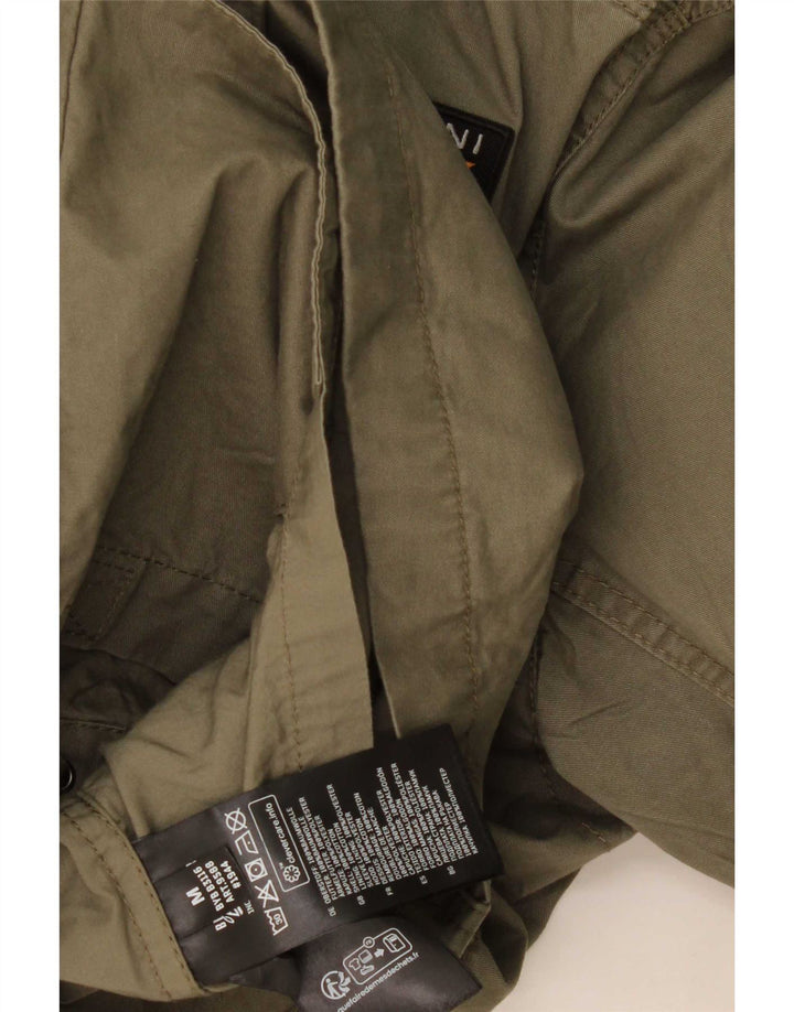 Brandit Mens Graphic Military Jacket UK 38 Medium Khaki Cotton