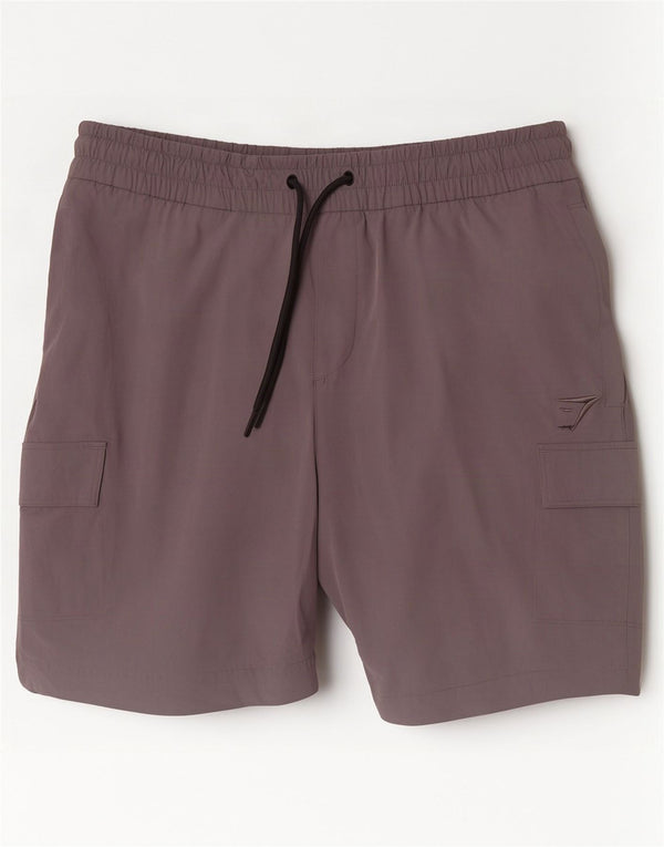 Gymshark Mens Cargo úszónadrág, nagy szürke nylon
