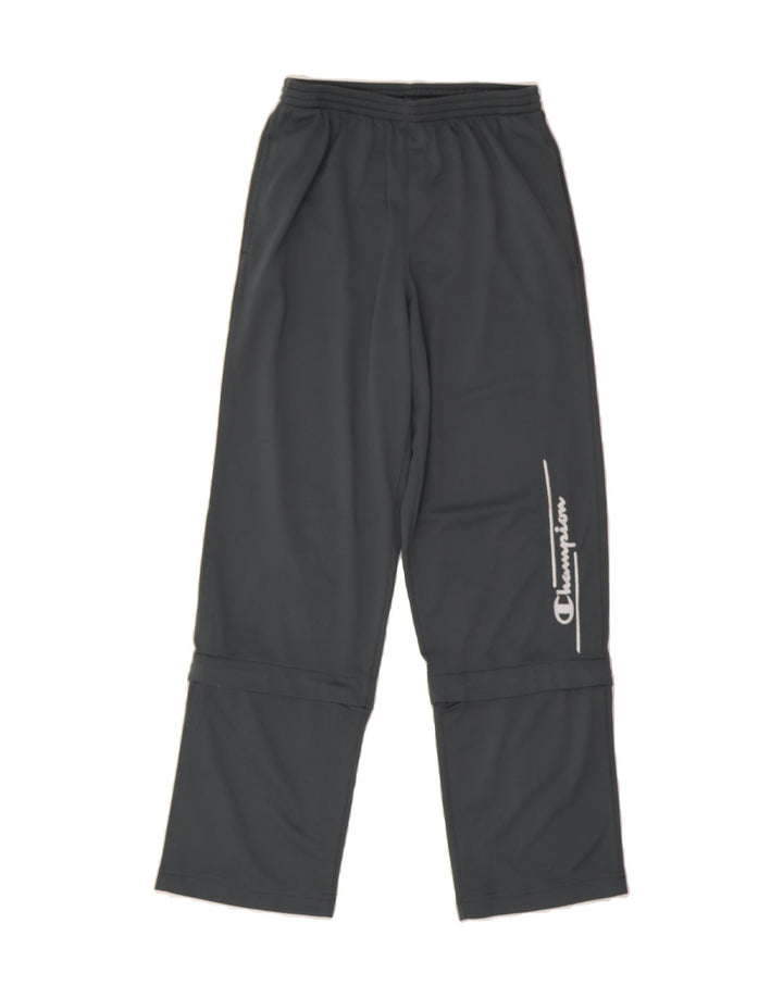 CHAMPION Boys Graphic Tracksuit Trousers 11-12 Years  Grey Polyester Vintage Champion and Second-Hand Champion from Messina Hembry 