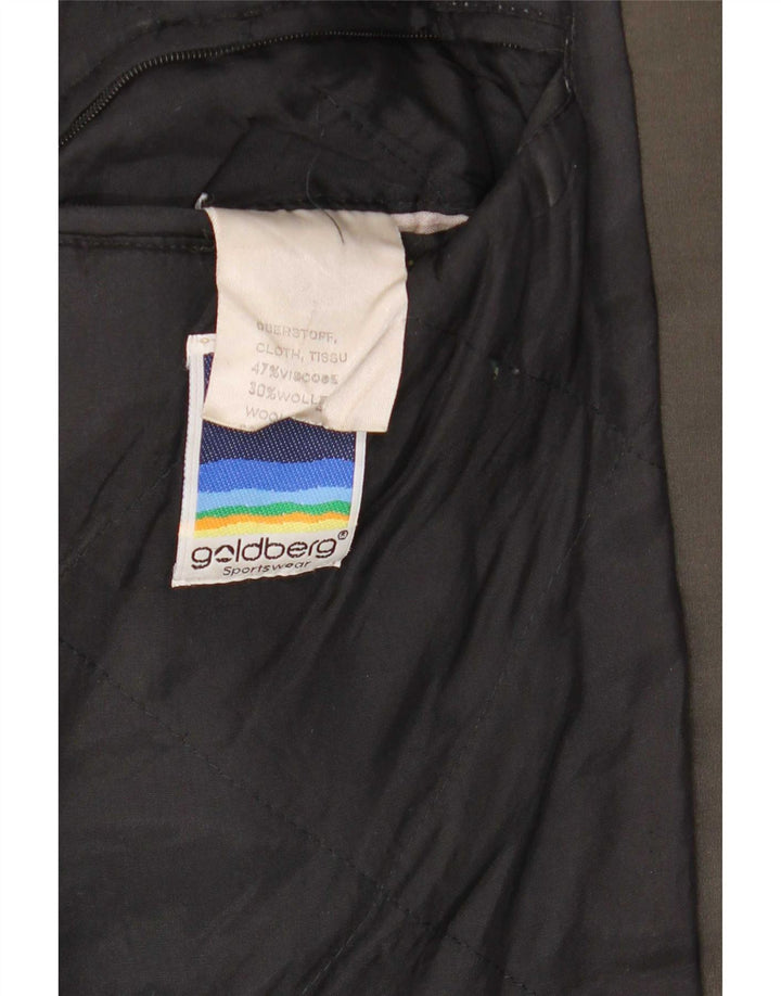 Vintage Mens Loose Fit Bomber Jacket IT 48 Medium Grey Colourblock Viscose
