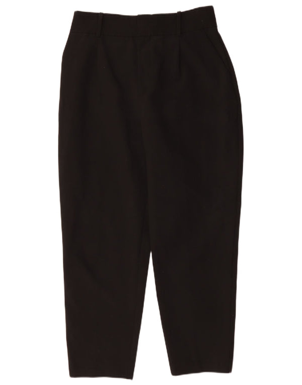 Zara Pantalon Chino Taille Haute Pour Femme Large W30 L27 Noir