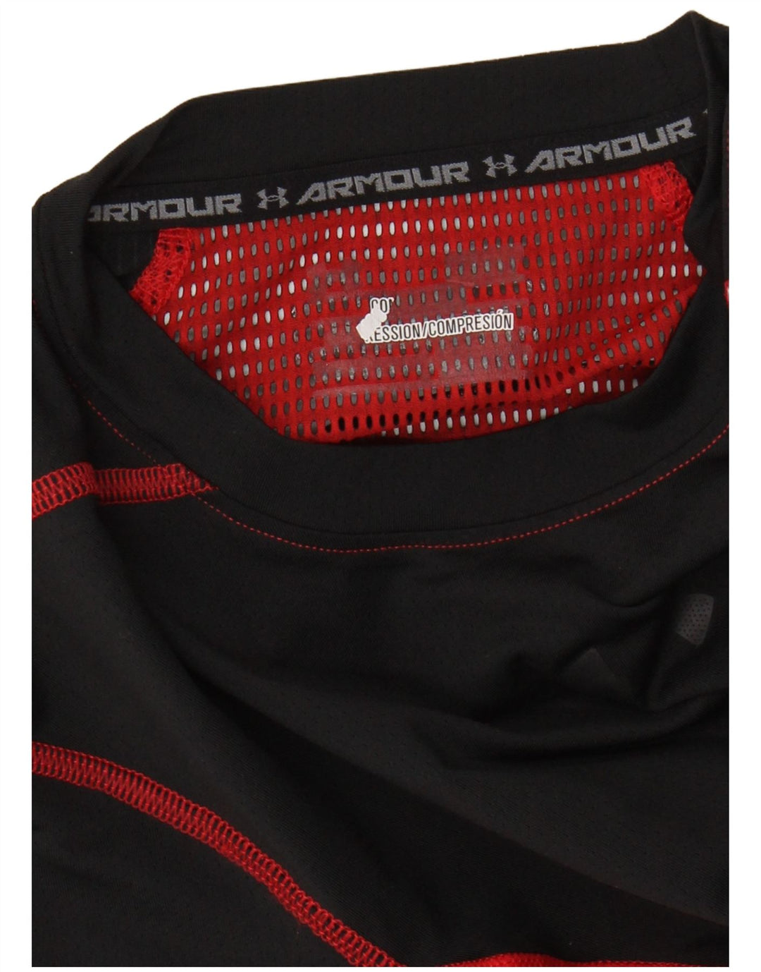 UNDER ARMOUR Mens T-Shirt Top Small Black Colourblock