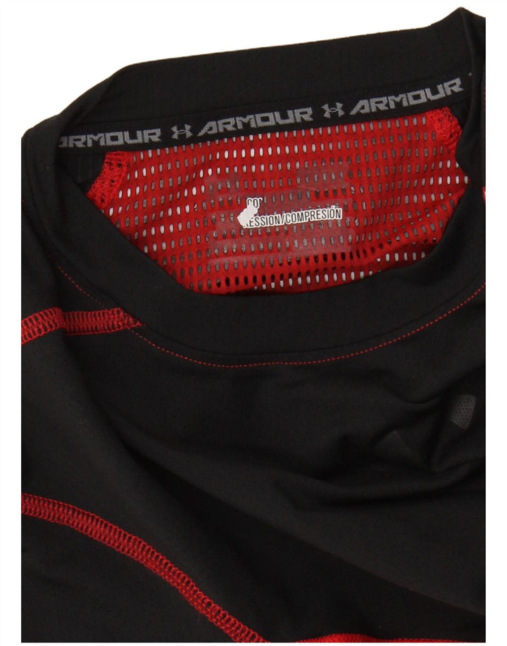 UNDER ARMOUR Mens T-Shirt Top Small Black Colourblock