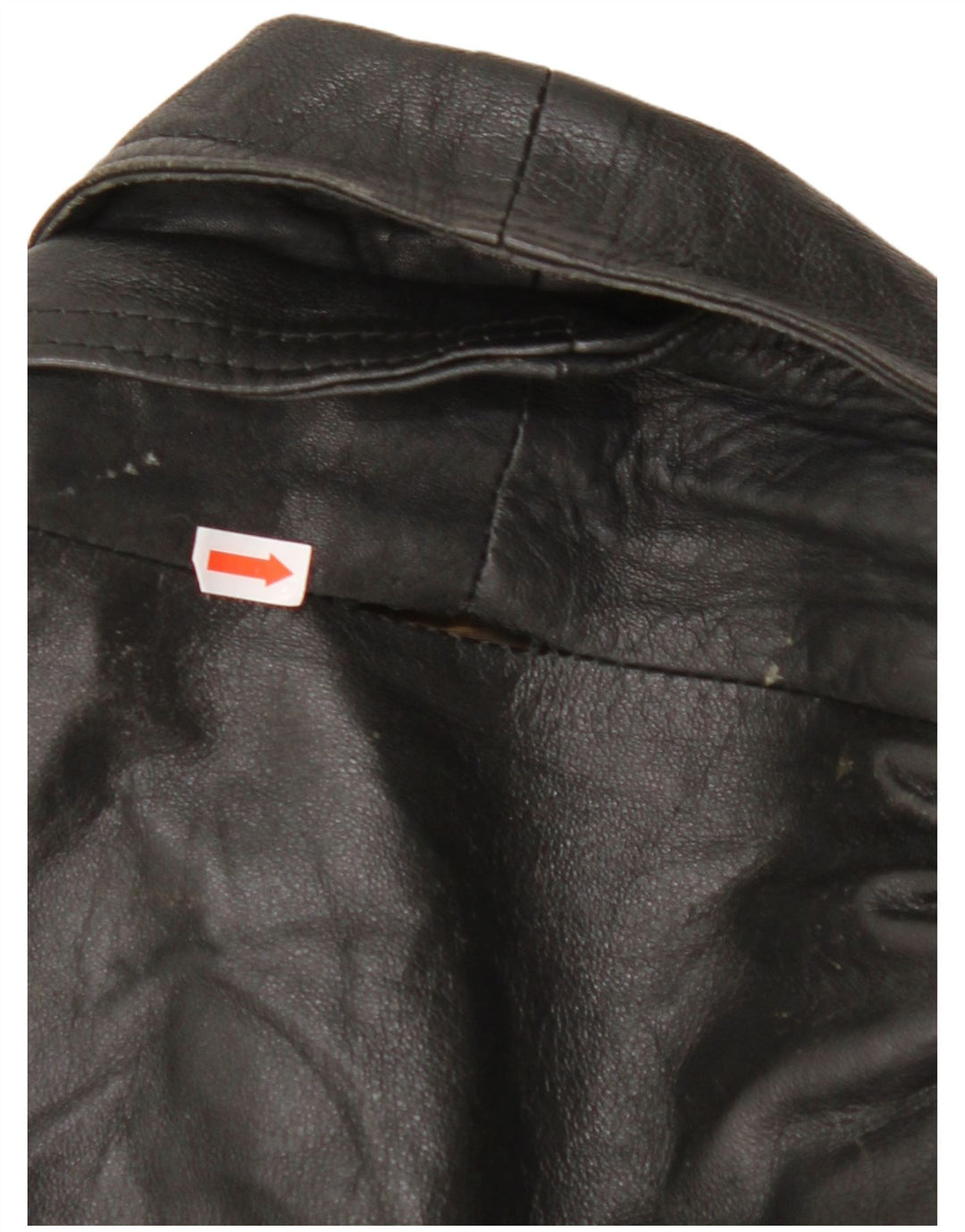 VINTAGE Mens Leather Jacket UK 44 2XL Black