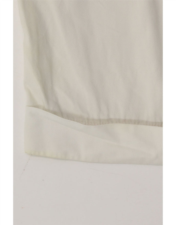 Benetton Womens Chino Shorts IT 42 Medium W30  White Cotton