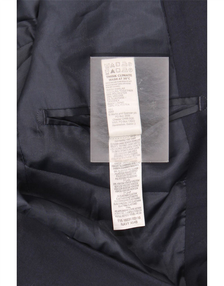 Marks & Spencer Herre Regular Fit Blazer Jacket UK 36 Small Navy Blue