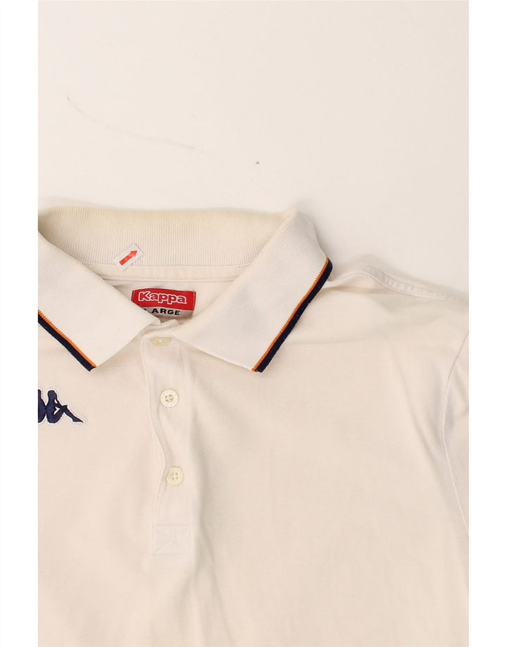 KAPPA Mens Polo Shirt Large White Vintage Kappa and Second-Hand Kappa from Messina Hembry 