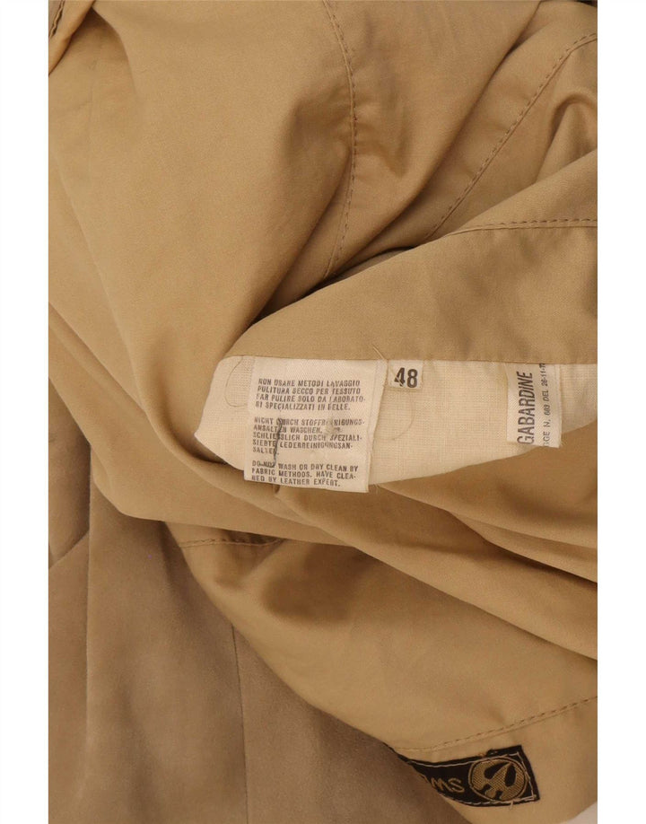 Giacca vintage reversibile in pelle scamosciata da uomo IT 48 in pelle beige medio