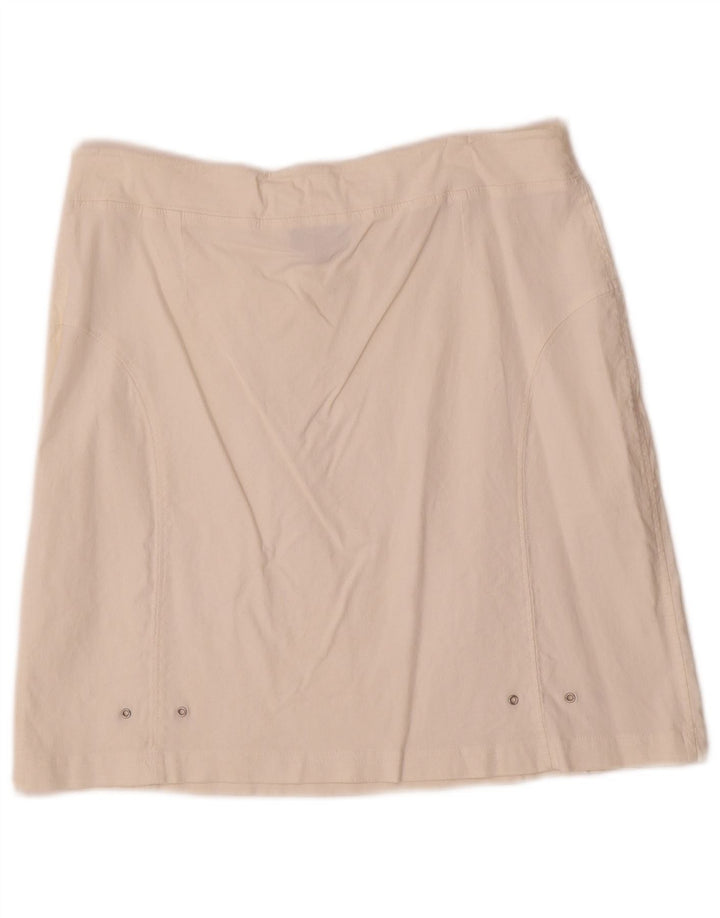 vintage Femme Mini Jupe XL W36 Off White